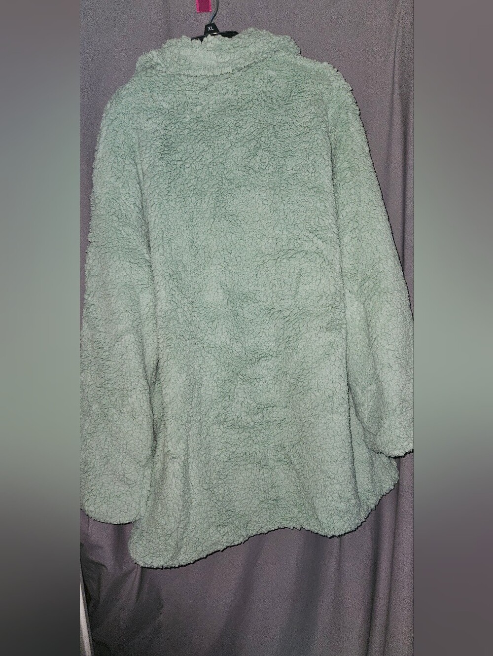 EllyBazar Mint Green Double-Breasted Teddy Jacket - Picture 3 of 3